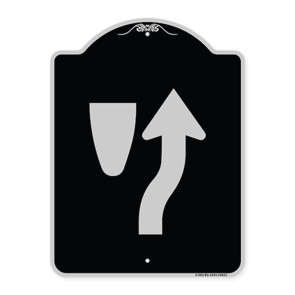 Beware of Curb Graphic Heavy-Gauge Aluminum Architectural Sign, 24" x 18", BS-1824-24522